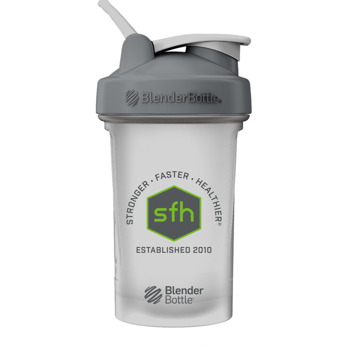 BlenderBottle 20 oz. Workout Drink/Protein Drink Shaker Bottle clear with  black